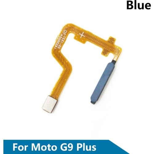 10PCS Fingerprint Sensor Home Return Key Menu Button With Side Key Button Flex Cable For Moto G9 Plus
