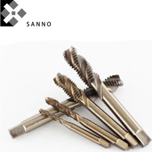 Spiral flute HSS - Co 5% tap screw thread machine tap M2 - M18 blind hole tapping for stainless steel processing