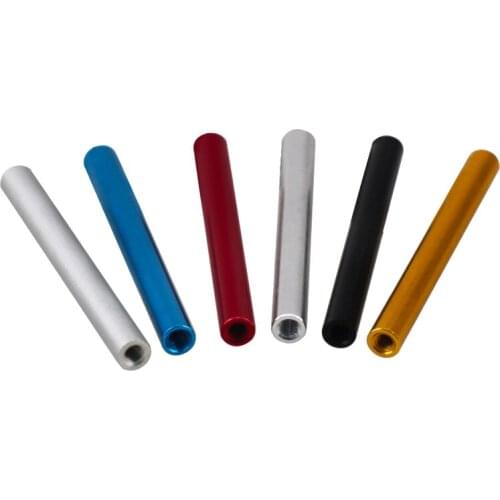 5pcs M4 circle shape aluminum column four axes frame connection through hole internal thread screws 10mm outer diameter white