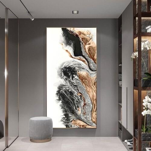 Abstract Oil Painting Water Flow Poster Canvas Print Wall Art Picture For Living Room Home Decor Wall Decoration Frameless