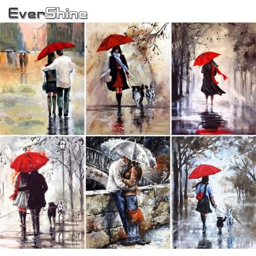 EverShine Diamond Painting Woman Full Square Diamond Embroidery Portrait Picture Of Rhinestone Paris Mosaic Art Wall Decor