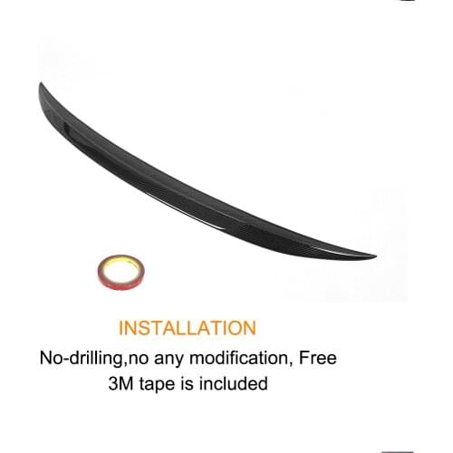 Carbon Fiber Car Rear Trunk Spoiler Boot Lip Wing for Volkswagen VW Passat CC Sedan 4 Door 2008 - 2012