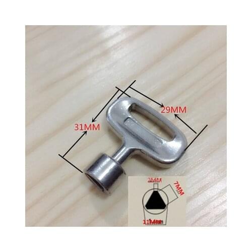 Free Shipping Triangle key Outside diameter 11mm triangle side longth 7mm for Electric cabinet lock key