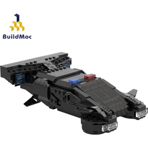 BuildMoc Technical Car MOC Hot Game Police Station Car Swat Team Truck Transporter Building Blocks Technician Toys For Children