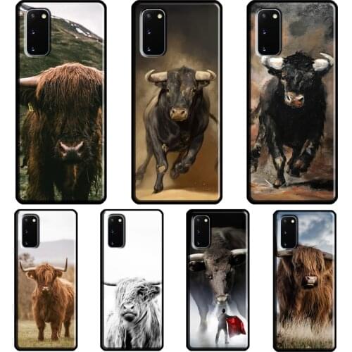 Bull Animal Case For Samsung Galaxy S21 Ultra S20 FE Note 20 Ultra Note 9 10 S8 S9 S10 Plus S10e Cover