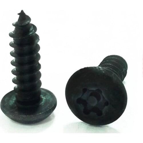 50pcs M2.9 Black pan head Hexagonal core Round heads six stars Plum blossom with column self-tapping torx screw 6.5mm-19mm Long