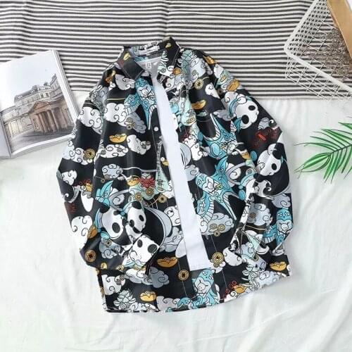 Japanese Kimono Cardigan Harakuju Vintage Cartoon Print Kimono Summer Shirt Yukata Women Outerwear Beach Travel Thin Blouses
