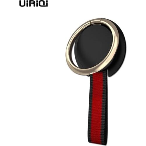 UiRiQi New Finger Ring Holder For Samsung S9 With Strap Holder Stand Mobile Phone Finger Phone Stand For iPhone X 8 7 6 Tablet