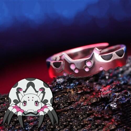 Japanese Anime I'm a Spider So What S925 Sterling Silver Ring Cosplay Jewelry Props For Women Girls Adjustable Finger Ring Gifts