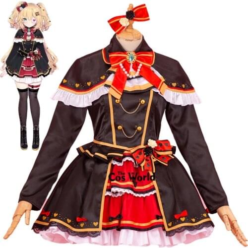 YouTuber VTuber Hololive Akai Haato Haachamas Gothic Lolita Dress Outfits Cosplay Costumes