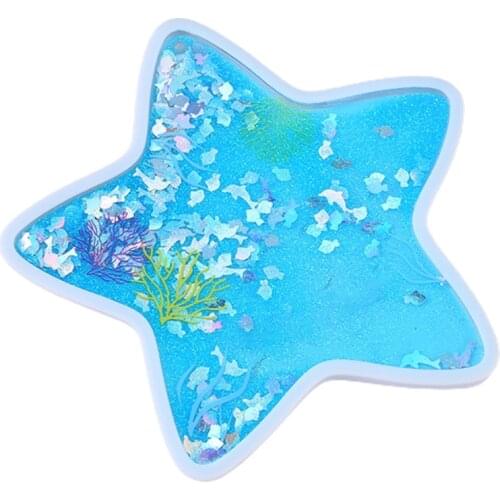 Cute Quicksand Coasters Rabbit Cherry Blossom Ocean Cup Mug Placemat Cushion Insulation Hot Pad AXYC