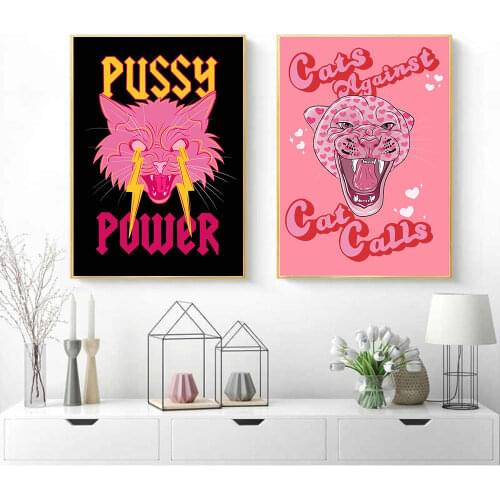 Feminist Fashion Poster Girl Power Pink Art Print Nordic Qoute Canvas Painting Modern Wall Picture For Bedroom Home Decor Gift