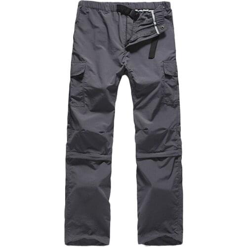 Removable Legs Mens Cargo Pants Pockets Summer Men sproting quick dry Waterproof Trousers Male Khaki Thin Work Casual Pant 3XL
