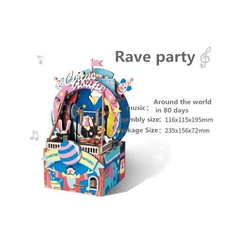 3D Puzzle Game Assembly Removable Music Box Toy Gift Child Adult Birthday Gift Wooden Assembly Music Box