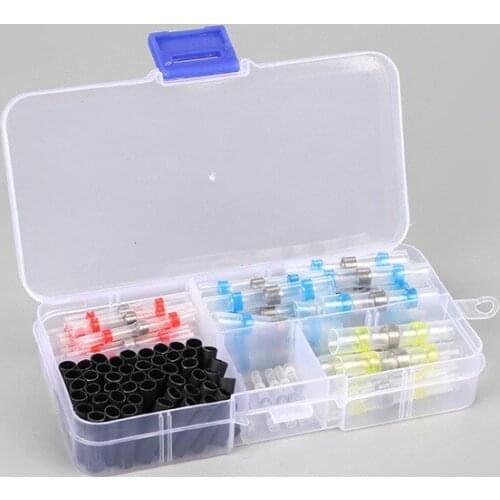 100pcs heat shrinkable pipe solder ring sleeve combination set electric waterproof sealing solder sleeve joint