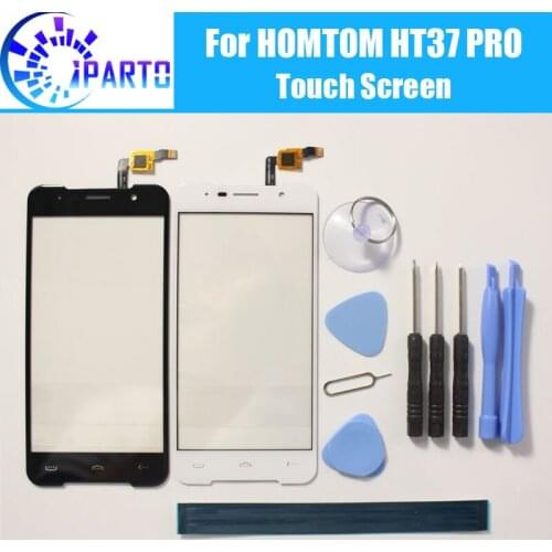 HOMTOM HT37 Pro Touch Screen Panel 100% Guarantee Original Digitizer Glass Panel Touch Replacement For HOMTOM HT37 Pro+Tools