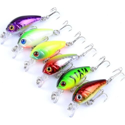 1Pcs Floating Minnow Fishing Lures 4.5cm 4g Crank Wobblers Isca Artificial Bait Treble Hooks Lure Tackle Pike Crankbait