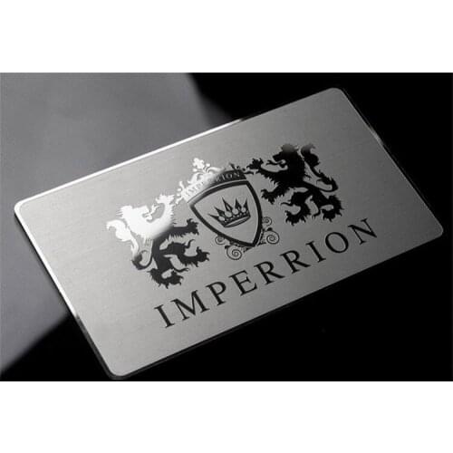 Custom cheap engraved mirror effect metal business card wholesale