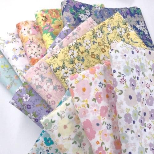 Floral 100% Cotton Sewing Fabric For Baby Child, Fat Quarters Fabric Bundles DIY Patchwork Quilting Craft 50*150cm