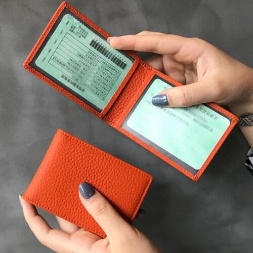 LOMANTINA New High Quality Cow Leather Driver License Bag Purse Business Credit Cards Holder Car Driving Documents Protective