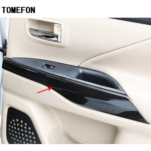 TOMEFON 4pcs For Mitsubishi Outlander 2016 2017 2018 ABS Matte Or Carbon Fiber Paint Door Armrest Handle Decoration Trim