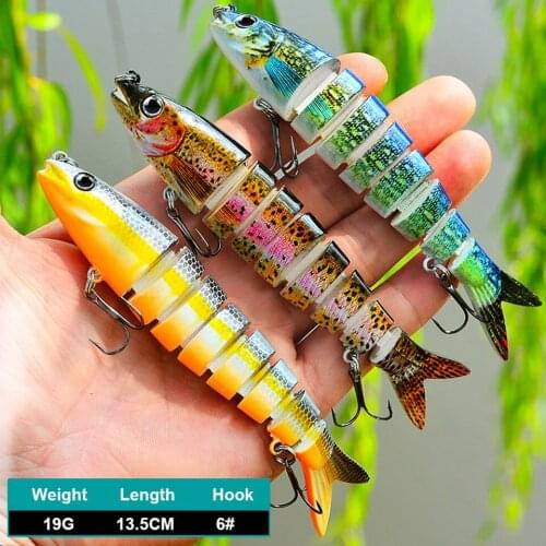 Dayselect 19g Sinking 8 Segments Fishing Lures Multi Jointed Wobblers Swimbait Hard Bait Fishing Tackle For Bass Isca Crankbait