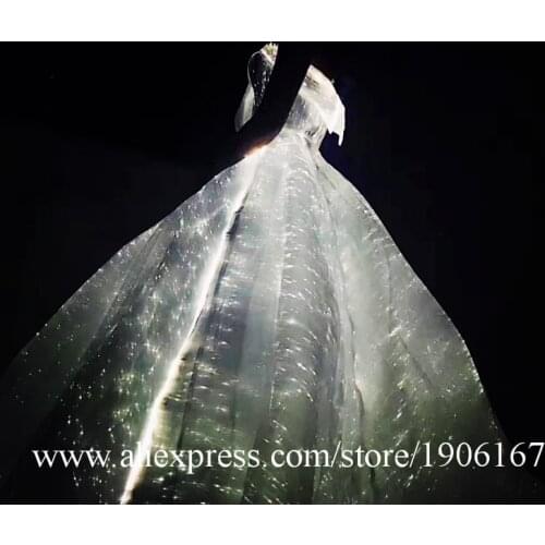 Led Colorful Luminous Party Evening Dress Music Festival Concert Wedding Dress Fiber Optic Lighting Masquerade Led Light Costume