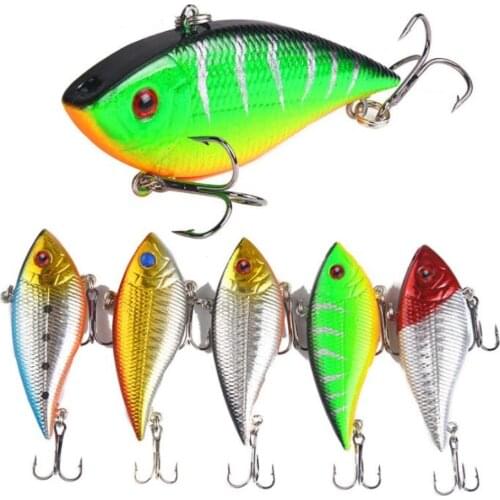 1pcs/lot Winter Fishing VIB Fishing Lure 7cm 11.4g Crankabait 3D eyes 5 Colors bass Fishing Wobblers perch carp Fishing Tackle
