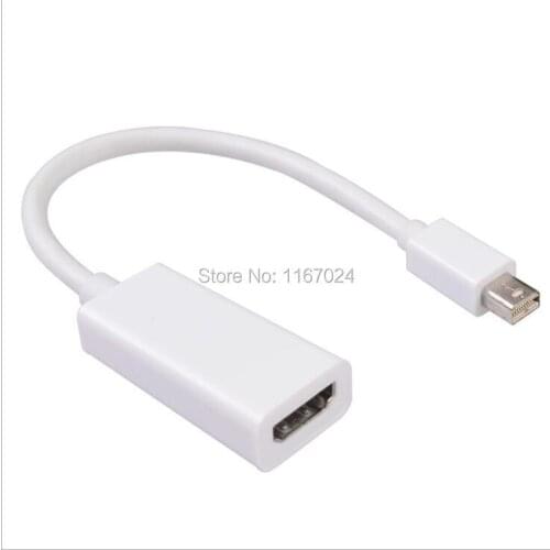 100pcs Mini DP to HDMI Adapter Cable Mini DisplayPort Thunderbolt Port Converter for Macbook Pro Air Projector Camera TV PC