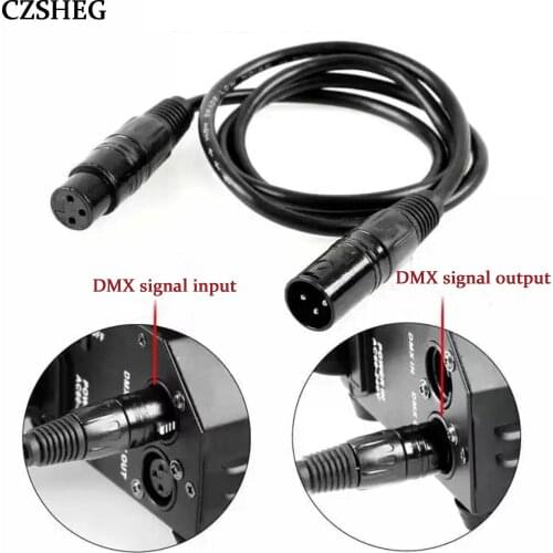 3Pin Dmx Cable Xlr Connector Dmx512 Signal Line For Dmx Controller Wireless Disco Light Laser Light Moving Head Smoke Machine