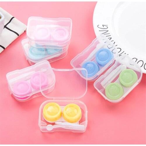 3Pcs Cute Candy Colors Contact Lenses Box Storage Case Container Travel Kit