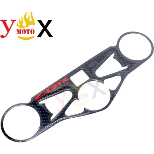 CBR1000 RR 08-12 3D Carbon Fiber Fork Top Front End Triple Clamp Steering Sticker Decal Pad Cover For HONDA CBR1000RR 2008-2012