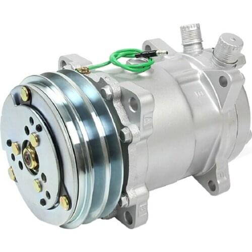 5H14 Sanden 508 Compressor 2 Groove 12V 24V Tractor Excavator Heavy Duty Truck Car A/C Air Conditioning Compressor