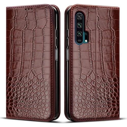 Case For Huawei Honor 20 Pro Case flip Crocodile texture leather Phone Case For Huawei Honor 20 Cover with card slots