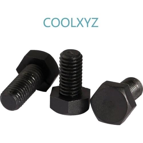 DIN933 black plastic PA66 nylon outer hexagon bolt M4M5M6M8M10M12 GB5783 5PCS