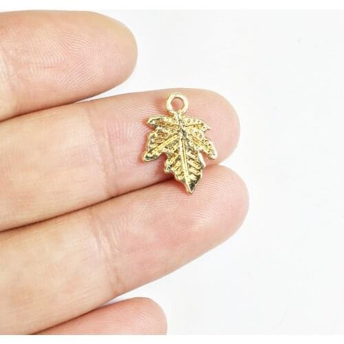 Eruifa 20pcs 16*12mm Bestsales Nice Maple Leaf Zinc alloy DIY Charms Pendant Jewelry handmade DIY 2 colors