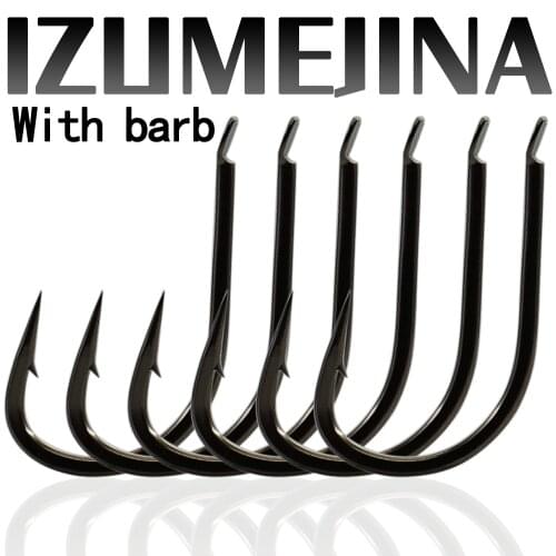 IZUMEJINA Fishing Hooks Set Barbed Carp Hook High Carbon Steel Sea Fishinhook Fly Fishing Accessories Tackle