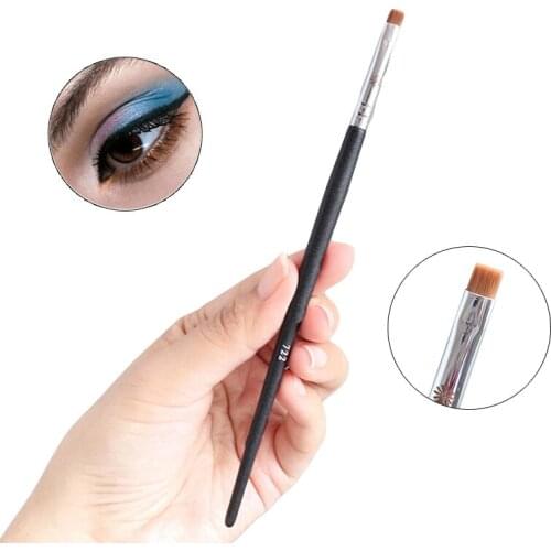 Wooden Handle Eyeliner Flat Makeup Brush Eyeliner Concealer Brush Thin Eye Eyebrow Make Up Brush Precision Brow Makeup Tools
