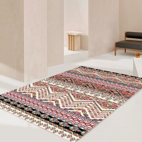 Home Living Room Area Rugs Moroccan Line Carpets Bedroom Modern Minimalist Carpet Non-Slip Porch Floor Mat Rug