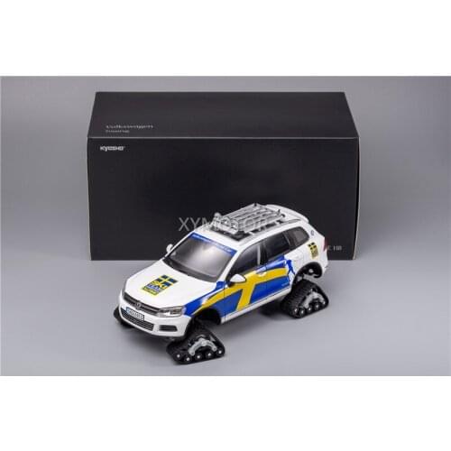 Kyosho 08823 1:18 For VW Volkswagen Touareg SUV White Snow Version Diecast Model Car Toys Gilfs Collection Ornaments Metal