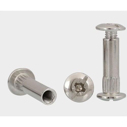 10sets Knurled pair lock album butt screw pair splint screw M5M8