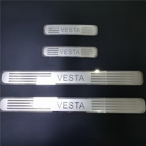 For LADA VESTA Cross Concept 2015 2016 2017 2018 2019 Scuff Plate Door Sill Trim Sticker Welcome Pedal Protector Car Accessories