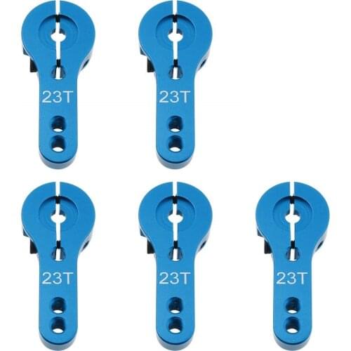 New 5Pcs 23T Metal Servo Arm Horn with Screws for 1/10 RC Car Parts Accessories