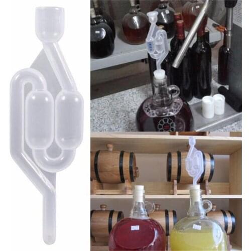 New Self-Made Wine Exhaust Valve Water Seal Valve Plastic Cover Air Lock Transparent Exhaust One-Way Wine Fermentation Gas Lock
