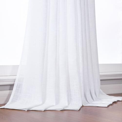 ELKA Curtains for Living Room Window Treatments Tulles for Bedroom Organza Fabric Voile Curtains Sheer Windows Drape Door