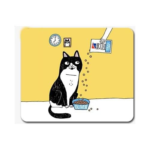 Office Computer Desk Mat Table Keyboard Mouse Pad Cat Food I Like More Non-slip Mat Gamer Mousepad Mat
