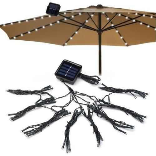 Solar Led String Light 72 Leds Umbrella Lamp Safe Energy-Saving Outdoor Decoration for Party,Wedding,Garden,Patio