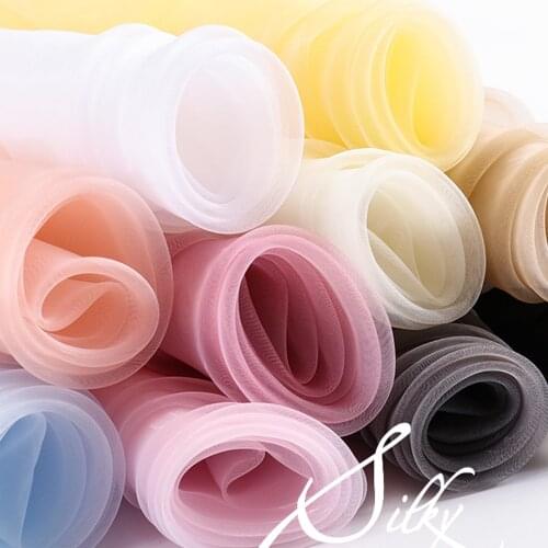Organza Fabric Soft Mesh Tulle Lace Gauze Fabric For DIY Handmade Sewing Child Dress Wedding Dress Veil Curtain Tutu Decoration