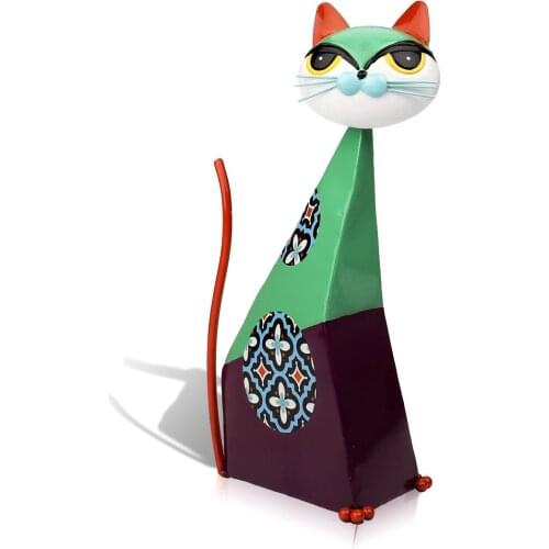 TOOARTS Fortune Cat Metal sculptrue Iron sculpture Abstract Sculpture Crafting Home Furnishing Articles Decoration Art Gift