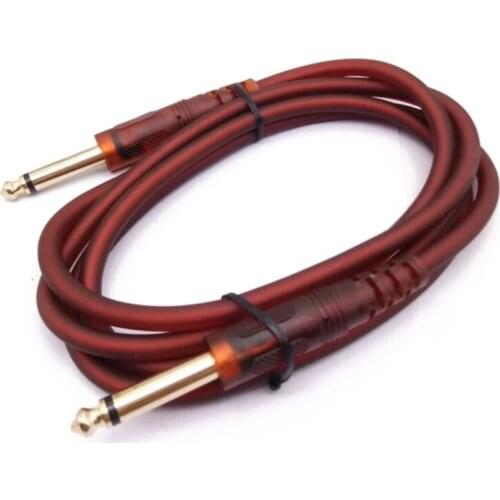 1Pcs 6.35mm Aux Guitar Cable 6.35mm Male Plug to 6.35mm Male Plug Mono Audio Video PVC Cord for Guitar Mixer Amplifier 1.5-10M